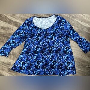 Blue Sky Bamboo Lycra Long Sleeve Top Fair Trade L XL